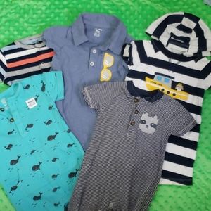 Carter's 12 Month Rompers, set of 5.